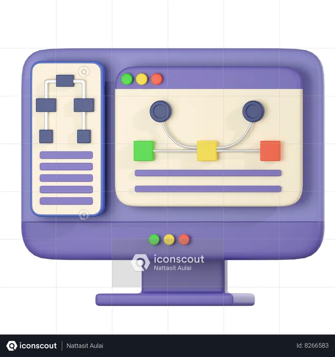 Diagrama da web  3D Icon