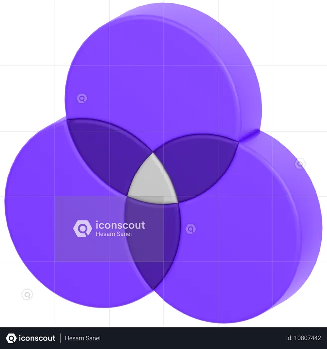 Diagrama de Venn  3D Icon