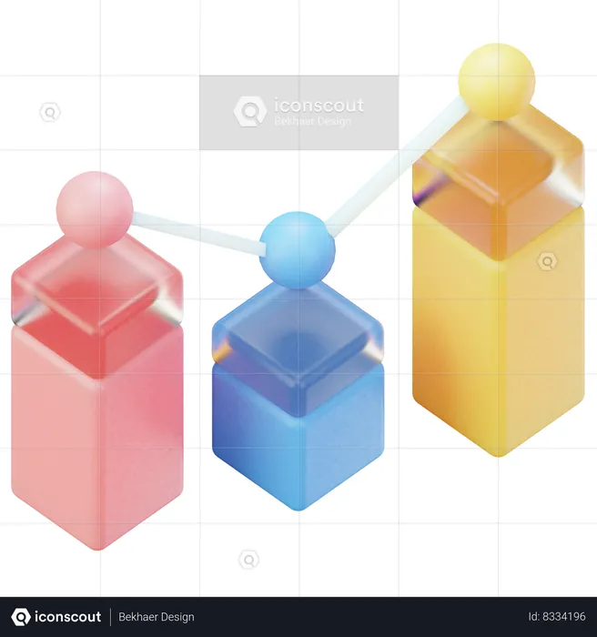 Diagrama de crescimento  3D Icon