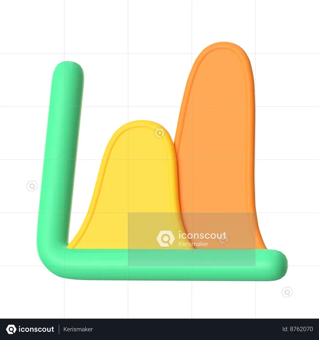 Diagrama de curva  3D Icon