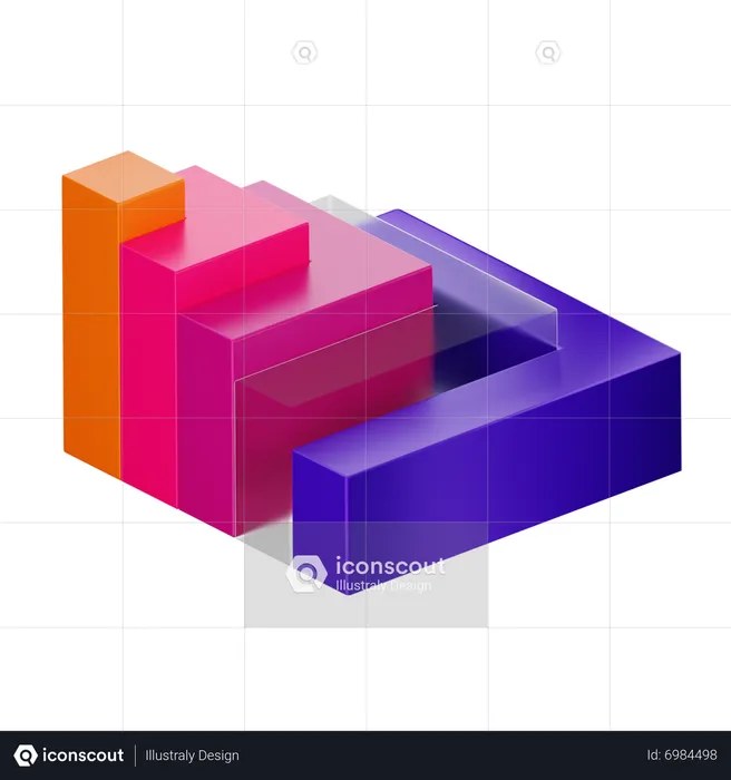 Diagrama de escada  3D Icon