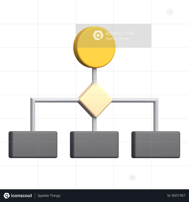 Diagrama de flujo  3D Icon