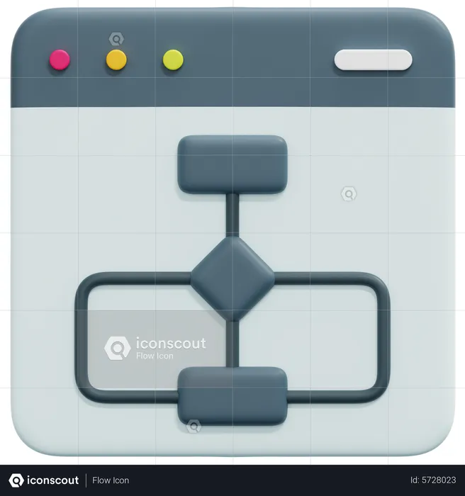 Diagrama de flujo del sitio web  3D Icon