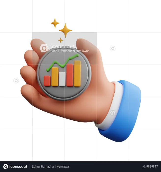 Diagrama de mão segurando  3D Icon