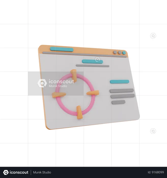 Diagrama de negócios  3D Icon