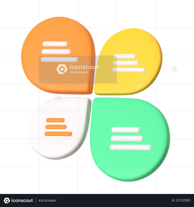 Diagrama de pétalos  3D Icon