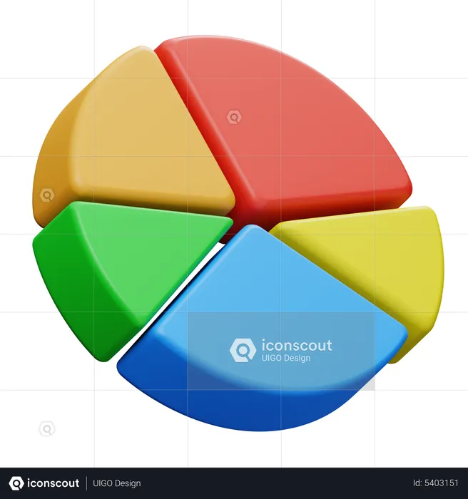 Diagrama de pizza  3D Icon