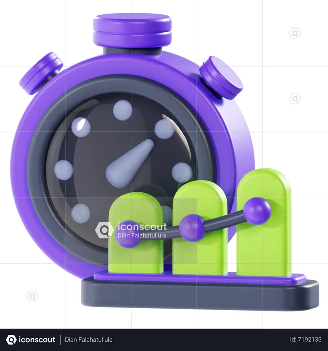 Diagrama de tiempo  3D Icon