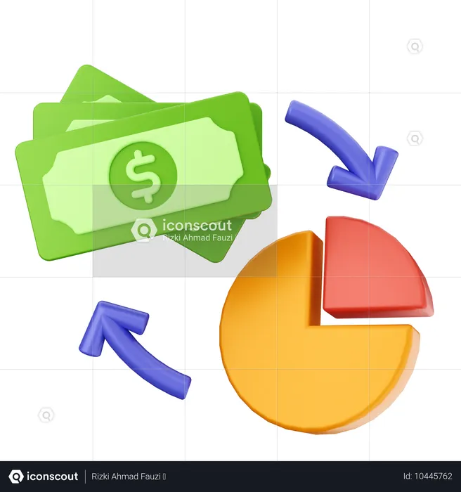 Diagramm Geld  3D Icon