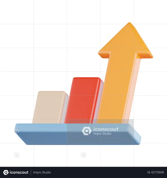 Diagramm Wachstum Investition  3D Icon