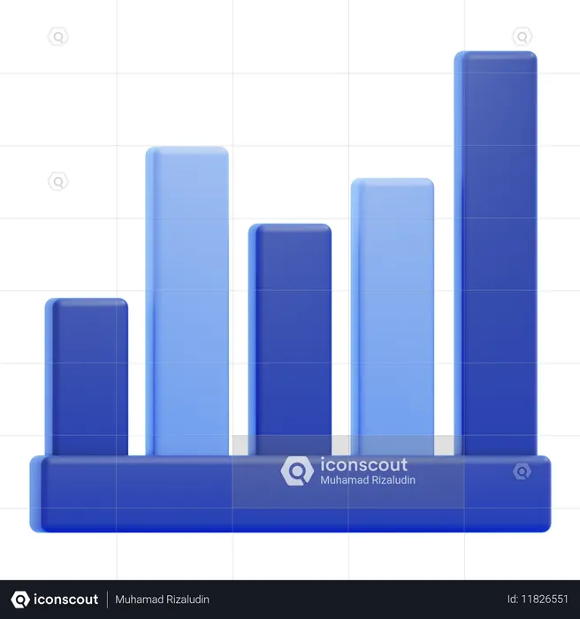 Diagramme à bandes  3D Icon
