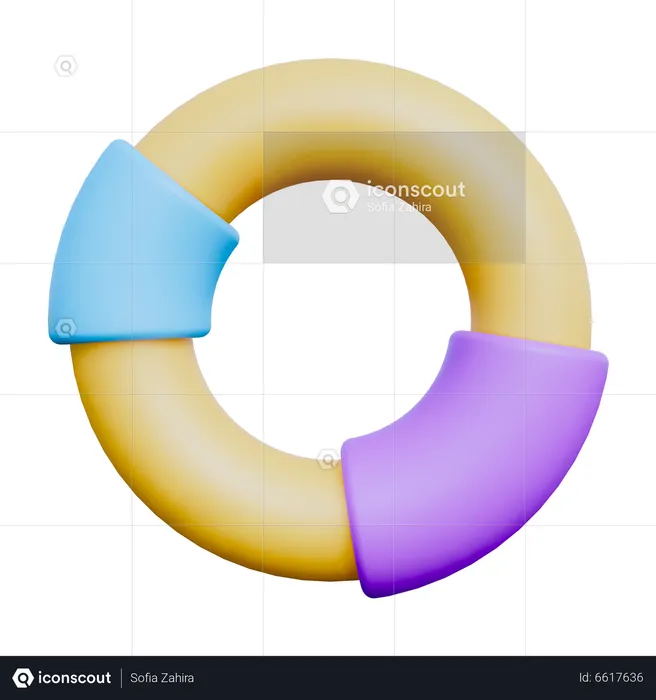 Diagramme circulaire  3D Icon