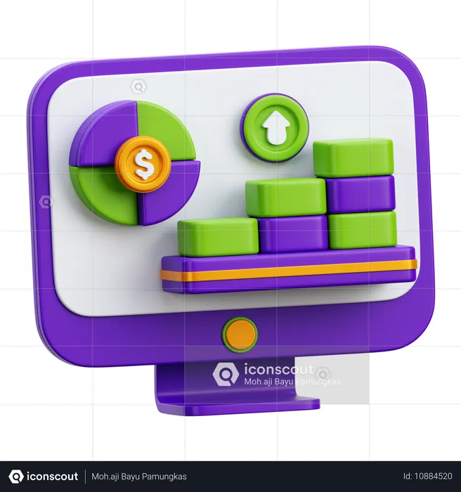 Diagramme d'investissement  3D Icon