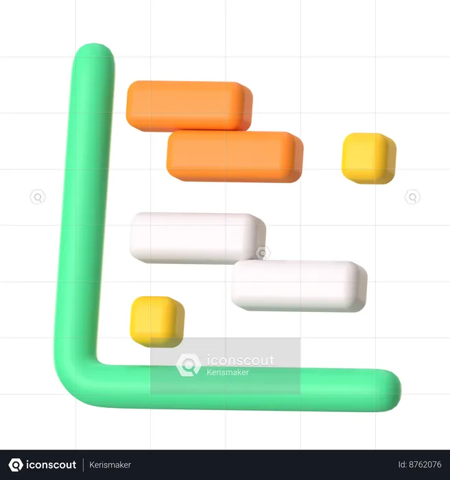 Diagramme de Gantt  3D Icon