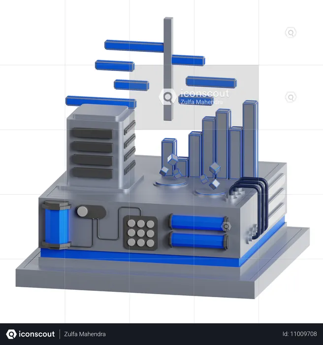 Diagramme de Gantt  3D Icon