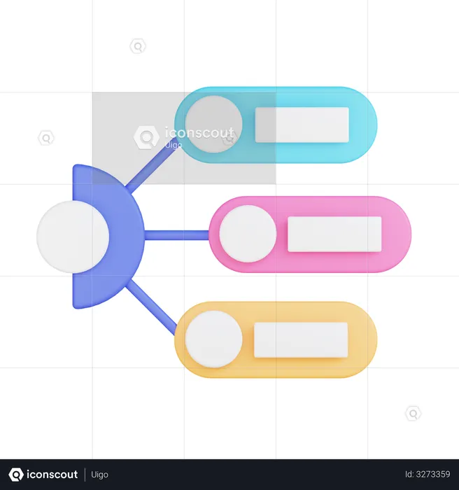 Tableau de liste trapézoïdale  3D Illustration