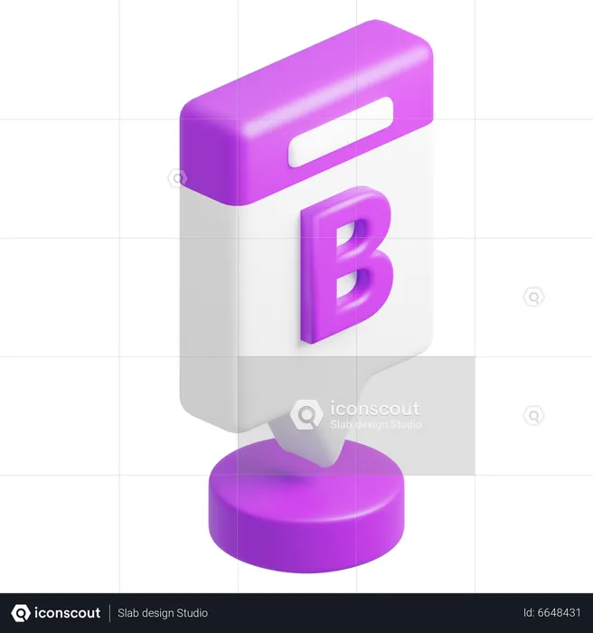 Diagramme à colonnes en boîte b  3D Icon