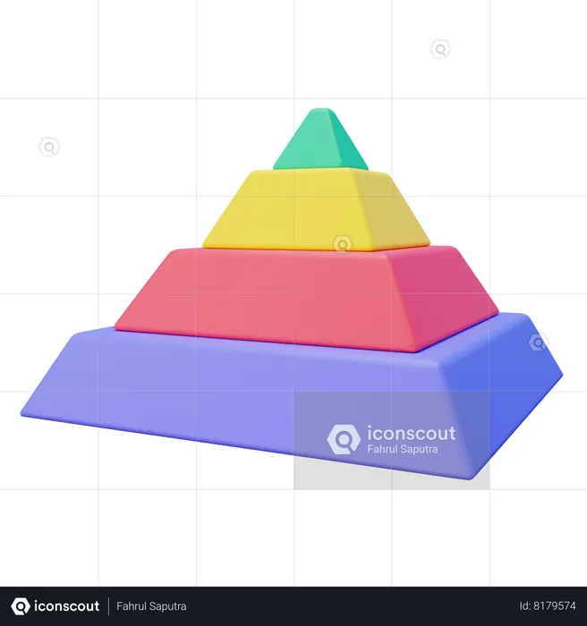 Diagramme pyramidal  3D Icon