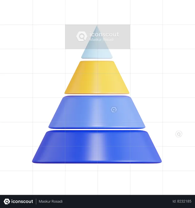 Diagramme pyramidal  3D Icon