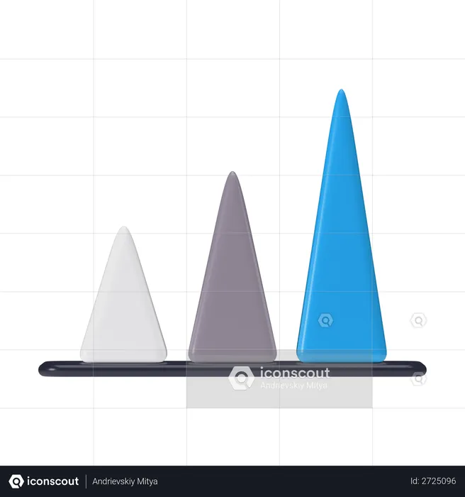 Diagramme pyramidal  3D Illustration