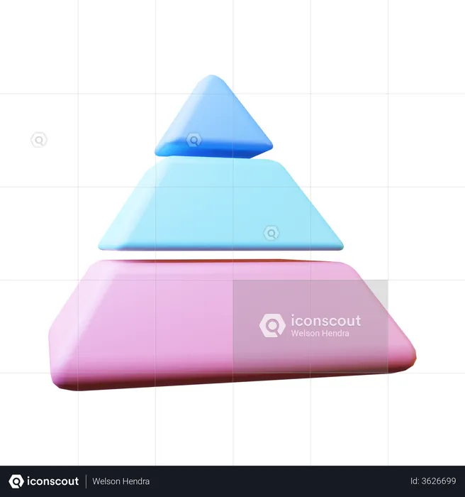 Diagramme pyramidal  3D Illustration