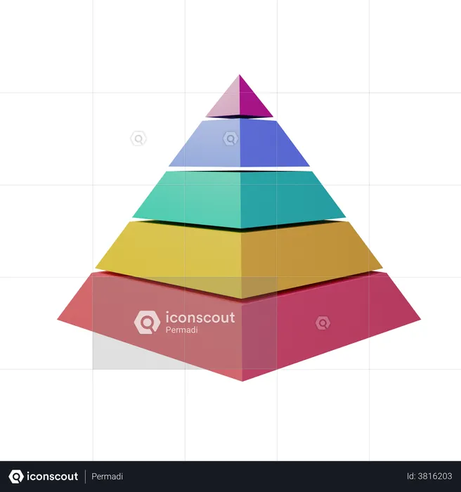 Diagramme pyramidal  3D Illustration