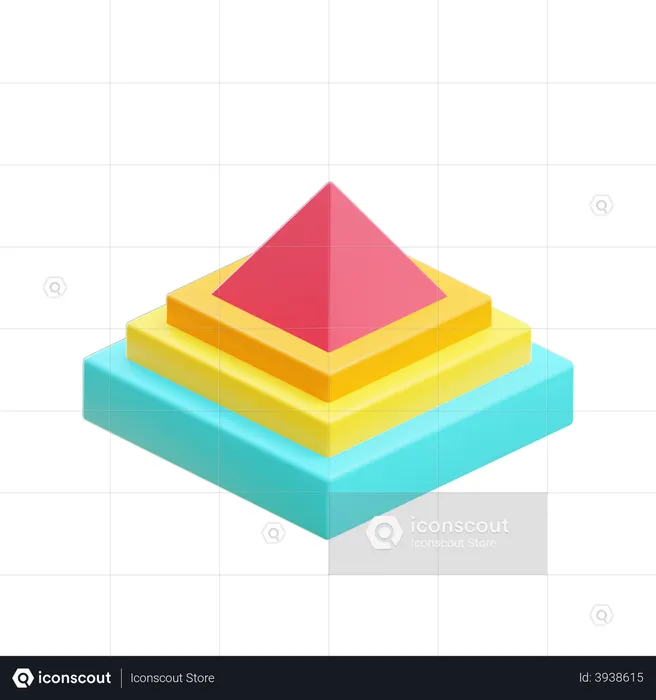 Diagramme pyramidal  3D Illustration