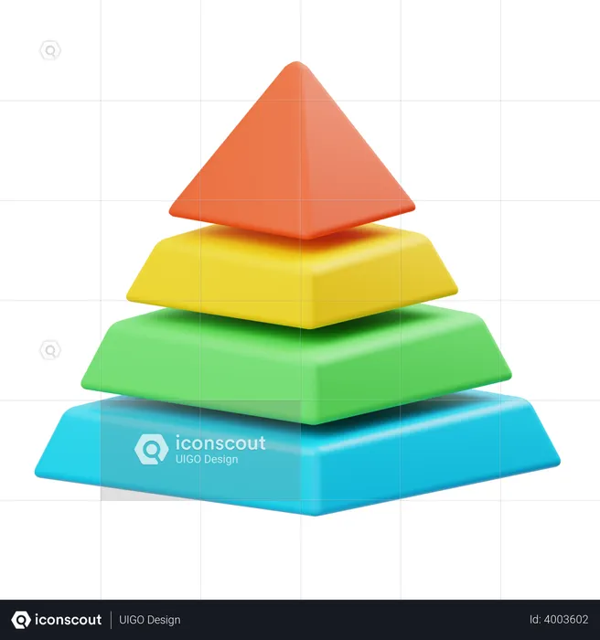 Diagramme pyramidal  3D Illustration