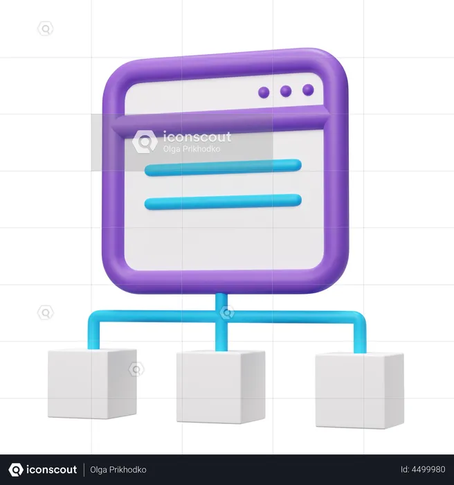 Diagramme Web  3D Illustration