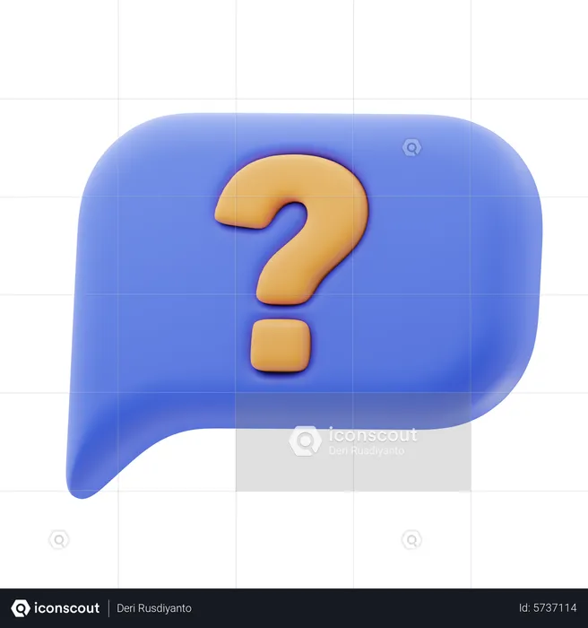 Dialogfrage  3D Icon