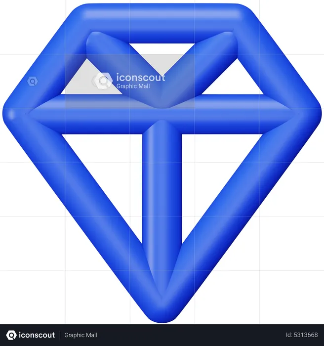 Diamant  3D Icon