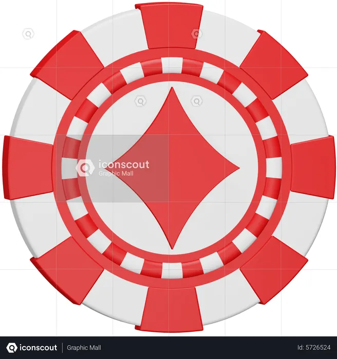 Diamante de fichas de casino  3D Icon