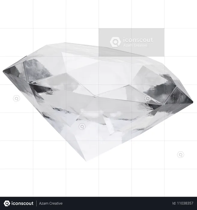 Diamante de hielo  3D Icon