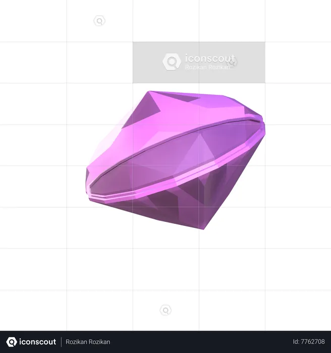 Gema de diamante  3D Icon