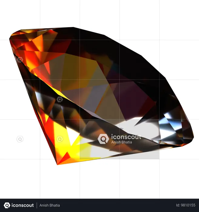 Forma abstracta de cristal de diamante  3D Icon