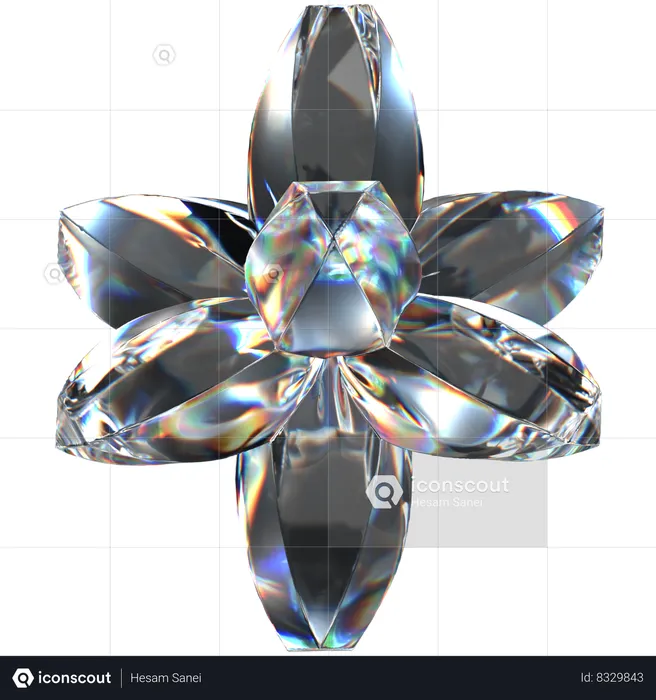 Diamant-Form  3D Icon