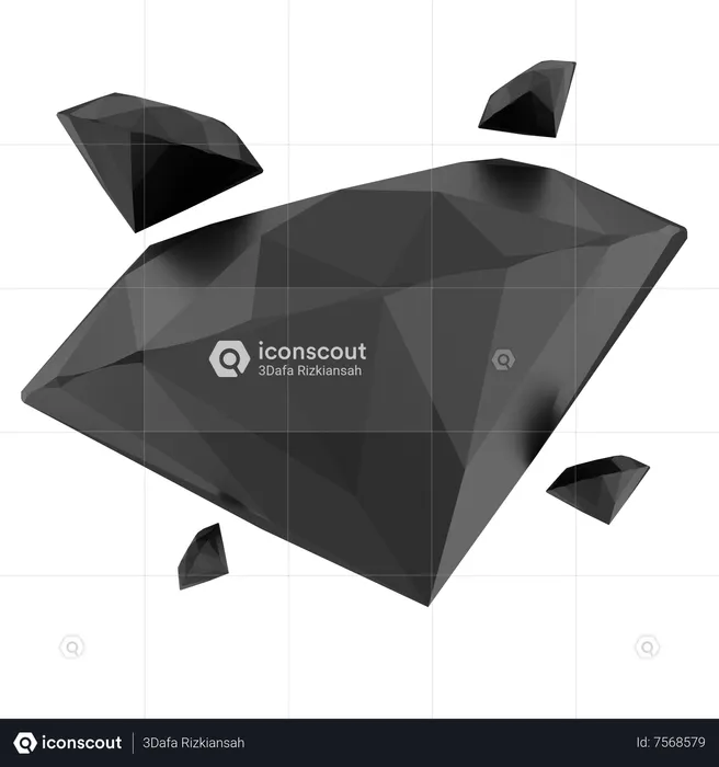 Diamant-Form  3D Icon