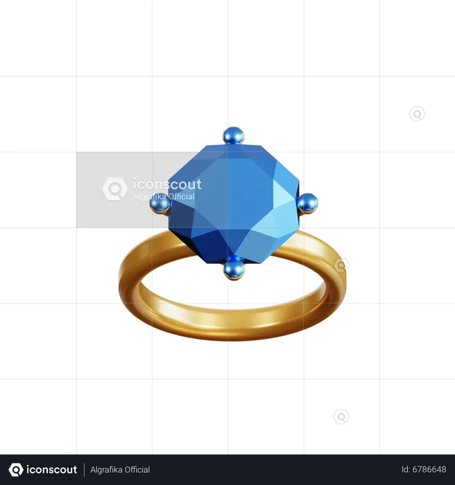 Diamant-Ring  3D Icon