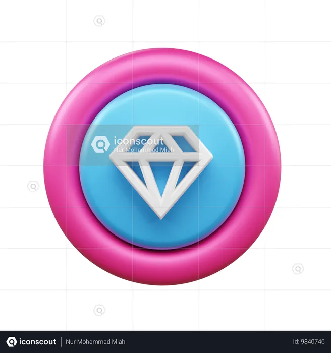 ダイヤモンド  3D Icon