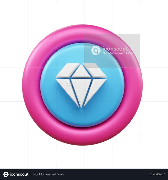 ダイヤモンド  3D Icon