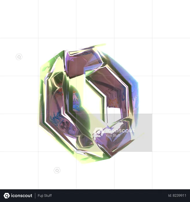 Diamond Abstract Shape  3D Icon