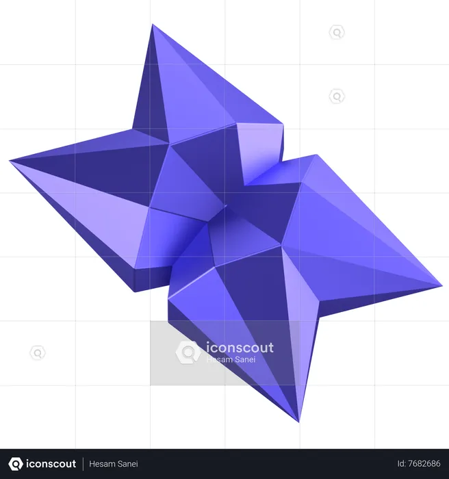 Diamond Abstract Shape  3D Icon