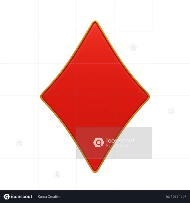 ダイヤモンドカード  3D Icon