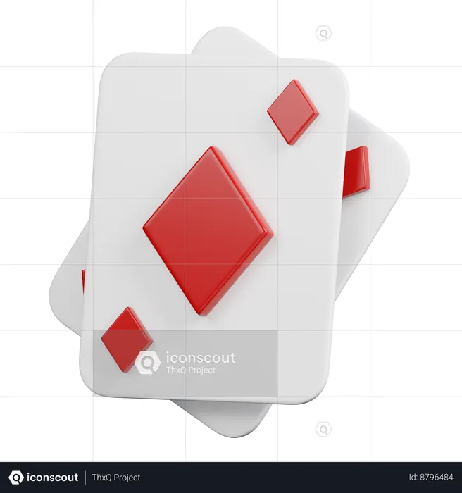 Diamond Poker Card  3D Icon