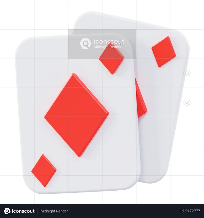 Diamond Poker Card  3D Icon