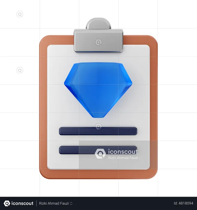 Diamond Report  3D Icon