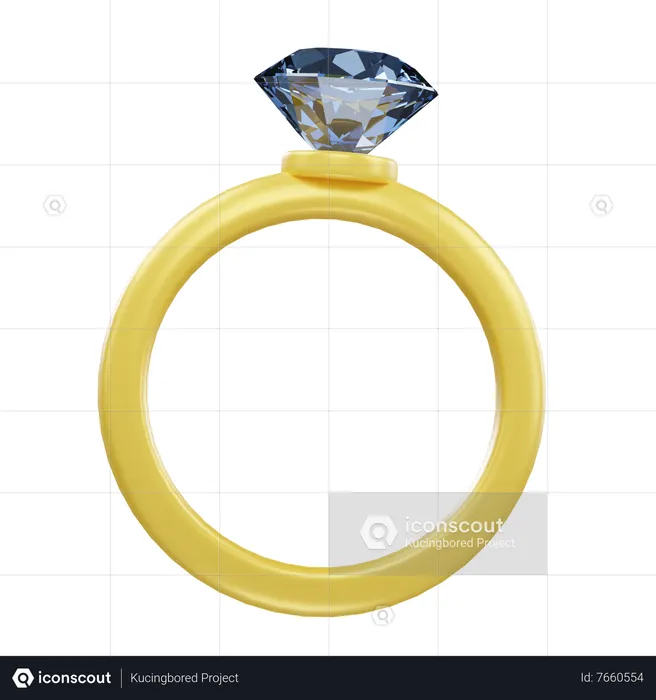 Diamond Ring Emoji 3D Icon