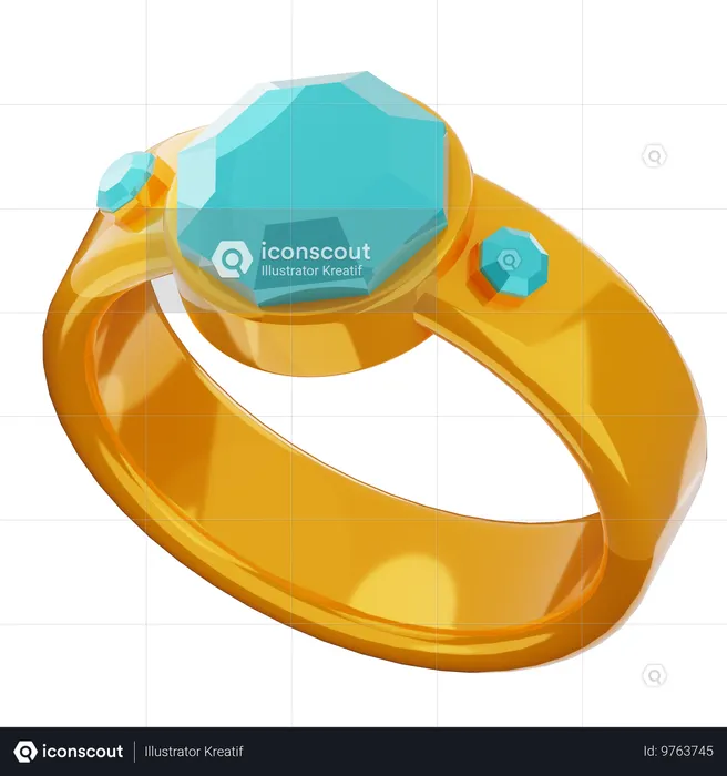 Diamond Ring  3D Icon