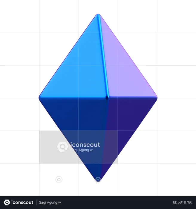 Diamond Shape  3D Icon