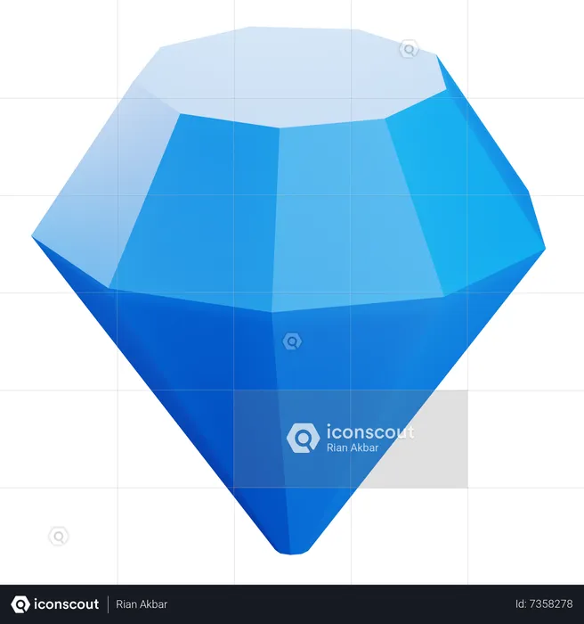 Diamond Shape  3D Icon